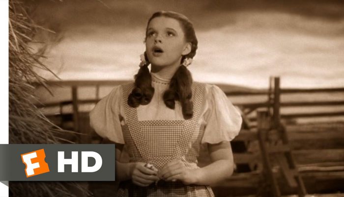 Somewhere over the rainbow. The Wizard of Oz